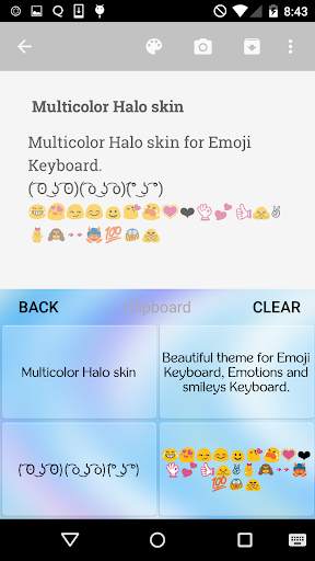 Multicolor Halo Emoji Keyboard screenshot 4