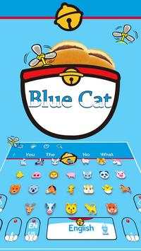 Cartoon Blue Cat Theme screenshot 3