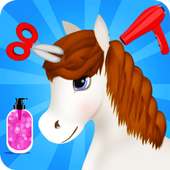 horse hair style game logo