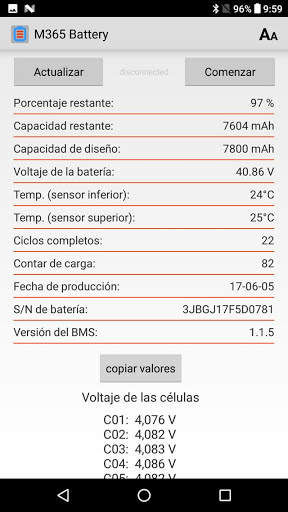 M365 Battery screenshot 2