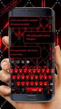 3D Cool Red Electric Current Keyboard Theme screenshot 1