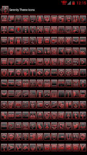 Serenity Launcher Theme Red screenshot 14