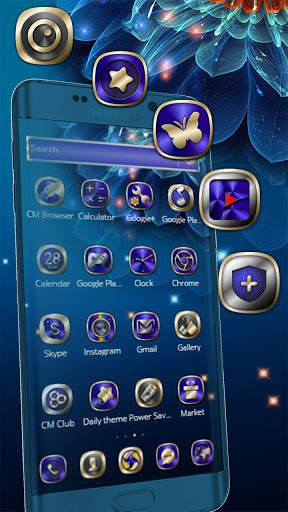 Blue Gold Luxury Theme screenshot 2