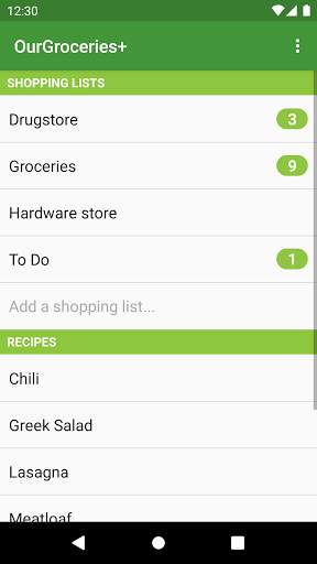 Our Groceries Shopping List screenshot 1