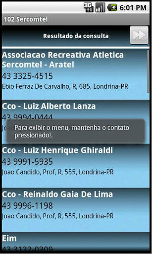 102 Mobile Sercomtel screenshot 3
