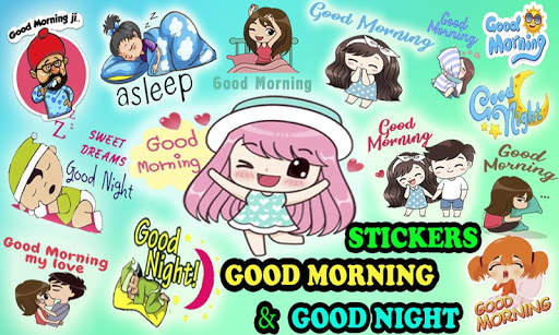 Good Morning-Good Night Stickers For WhatsApp screenshot 1