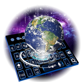 3D Blue Earth keyboard theme icon