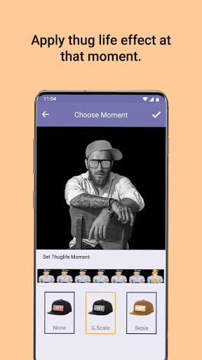 Thug Life Video Maker with Glass, Chain, Cap screenshot 3