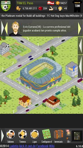 Kick it out! Gestor de fútbol screenshot 1