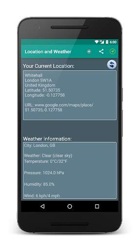 My Location and Weather screenshot 1