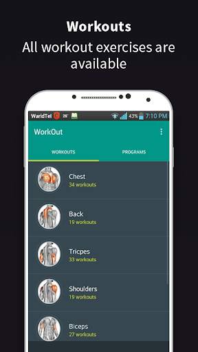 Gym Coach : Fitness Workout & Bodybuilding Trainer screenshot 1