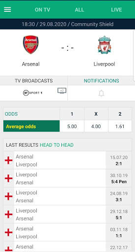 Football on TV and livescore screenshot 2