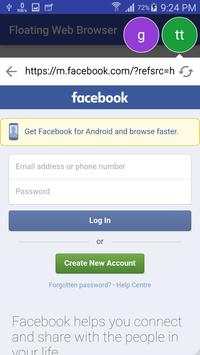 Floating PopUp Web Browser DEV screenshot 3