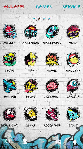 Street Art GO Launcher Theme 3 تصوير الشاشة