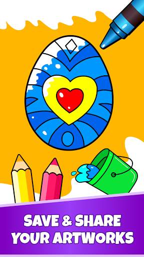 Easter Egg Coloring - Surprise Eggs Game For Kids 7 تصوير الشاشة
