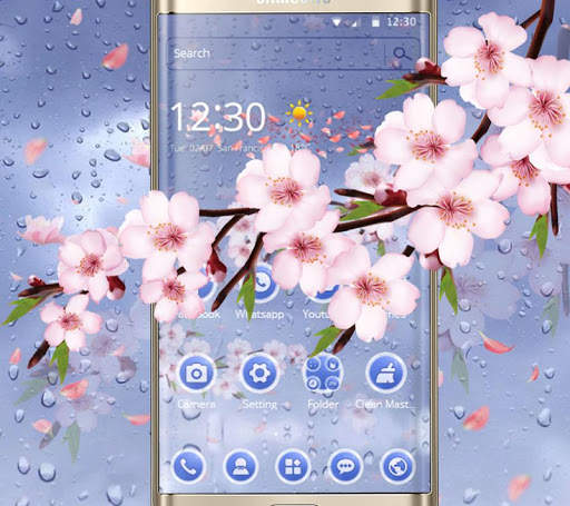 Beautiful Pink Flower Theme screenshot 2