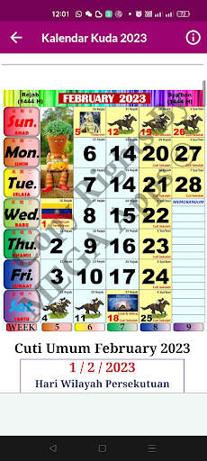 Kalendar Kuda Malaysia - 2023 screenshot 4