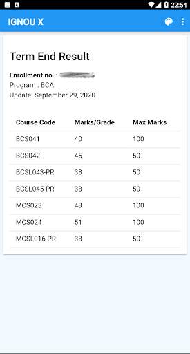 IGNOU Result  - IGNOU Mobile X, Student Result App screenshot 2