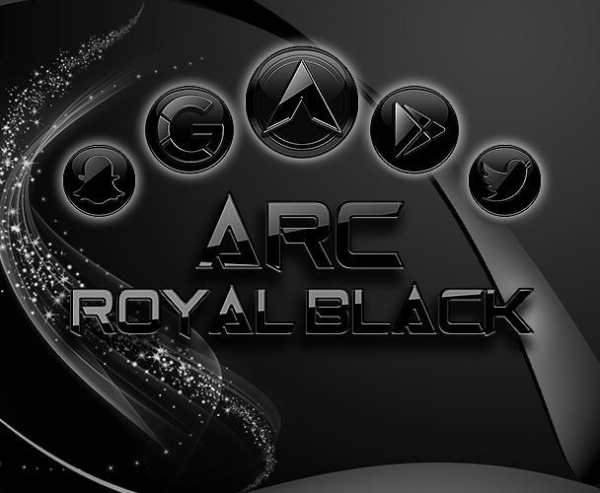 Arc Launcher Royal Black Theme + HD Icons screenshot 1