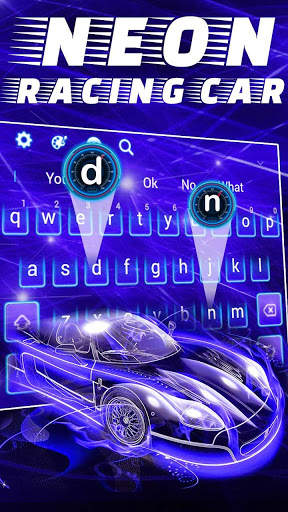 Neon SpeedX Racing Car Keyboard screenshot 2