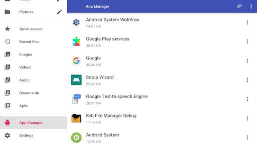 File Manage KVB - file explorer and App Manager screenshot 11