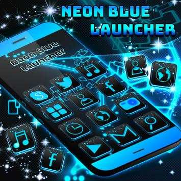 Neon Blue Launcher screenshot 1