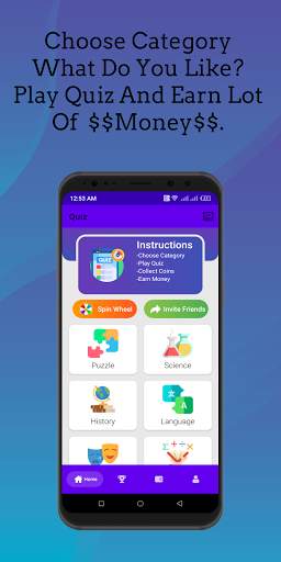 Quiz-Play Quiz Game to  Earn Money and Knowledge. स्क्रीनशॉट 1