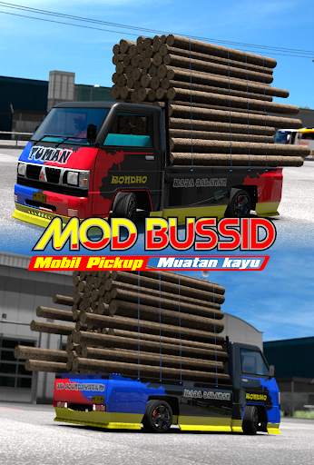 Mod Bussid Mobil Pickup Muatan Kayu screenshot 1