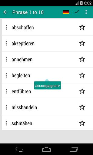 Verbi tedeschi comuni - Impara il tedesco screenshot 5