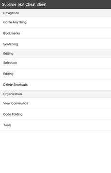 SublimeText Cheat Sheet screenshot 1