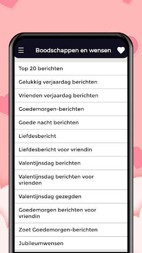 Berichten Wensen SMS Statussen screenshot 1