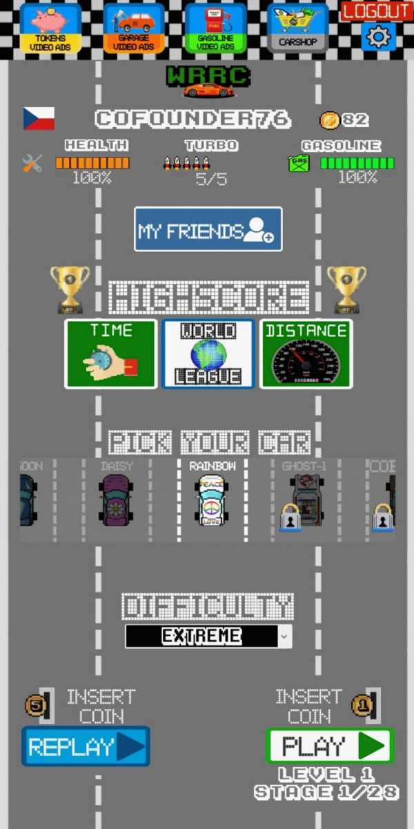 WRRC - World Retro Racing Challenge screenshot 1