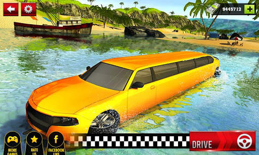 Beach Water Surfer Limousine Car Driving Simulator screenshot 1