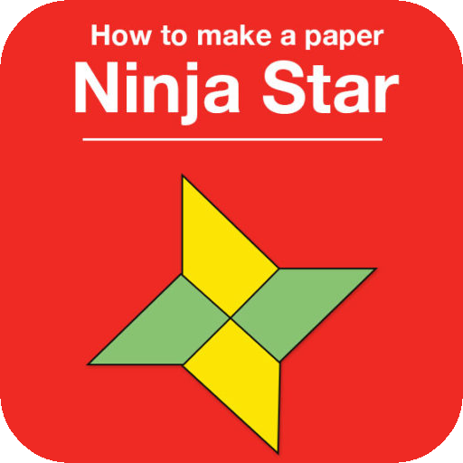 How to make ninja star with paper icon