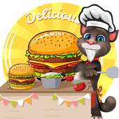 Talking Cat Chef Tom Cooking : Top burger 1.3