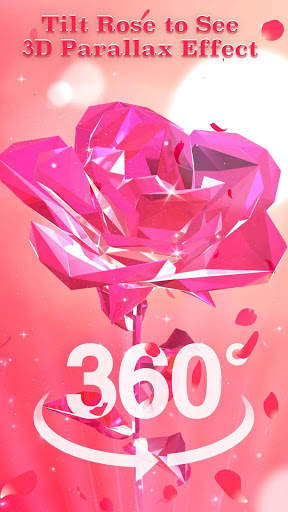 3D Pink Rose Live Wallpaper 2 تصوير الشاشة