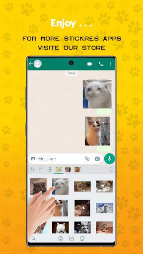 Funny Cat Animated Stickers For WhatAapp screenshot 4
