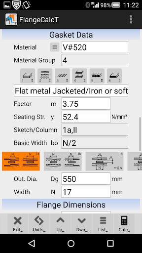 Flange Calculation WT screenshot 2