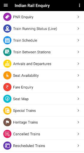 Indian Rail Enquiry (No Ads) screenshot 1