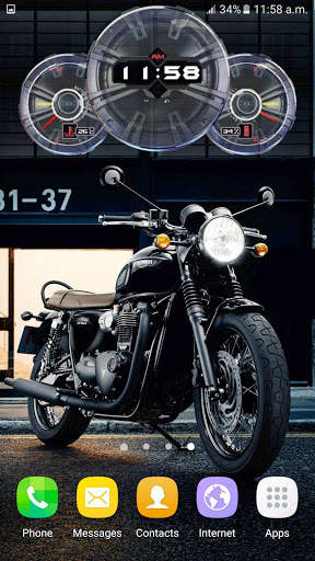 Superbike Clock Wallpaper HD screenshot 2