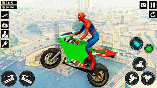 Superhero Tricky Bike Stunt 3D screenshot 3