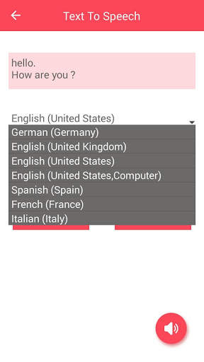 Speech to Text and Text to Speech screenshot 2