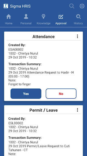 Sigma HRIS screenshot 6