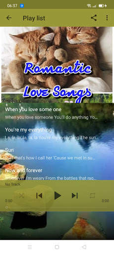 Romantic love songs offline   lyrics screenshot 2