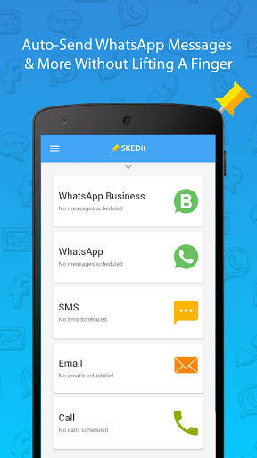 SKEDit Scheduling App: Schedule WhatsApp SMS Calls screenshot 1