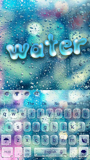 Rain Drop Glass Water Keyboard Theme screenshot 3