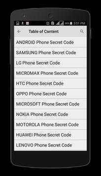 Phones Secret Codes скриншот 3