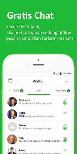 Wallo Messenger - Chat,Call & Rekening Bersama screenshot 2
