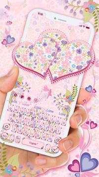 Beautiful Flowers Heart Keyboard screenshot 1