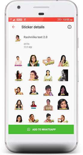 Rashmika Mandanna Stickers 4 WhatsApp screenshot 4